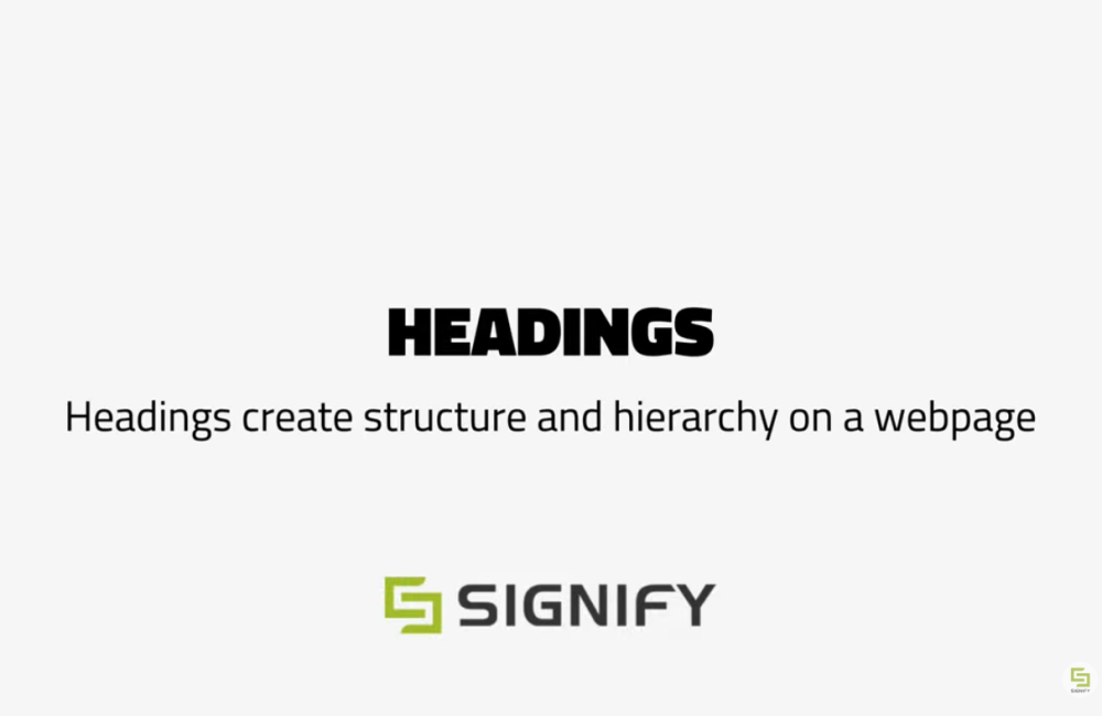 Headings