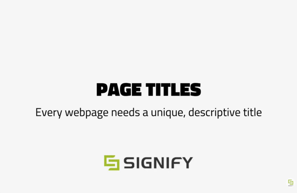Page Titles