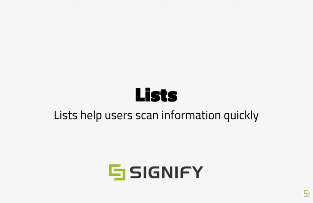 Lists