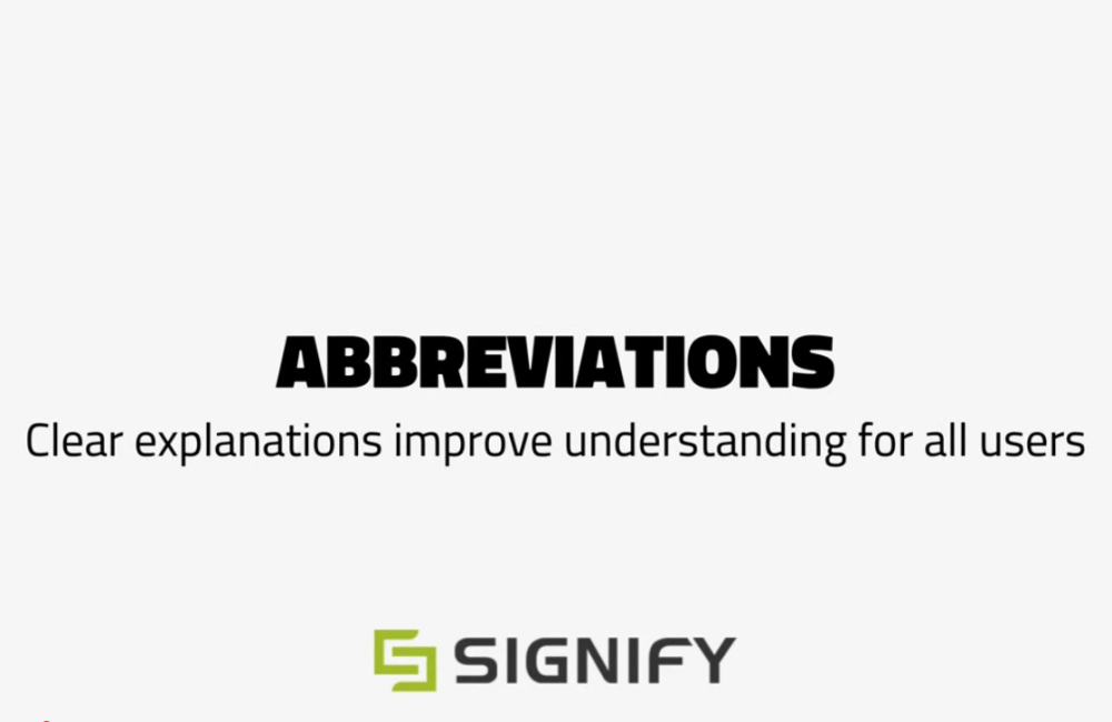 Abbreviations