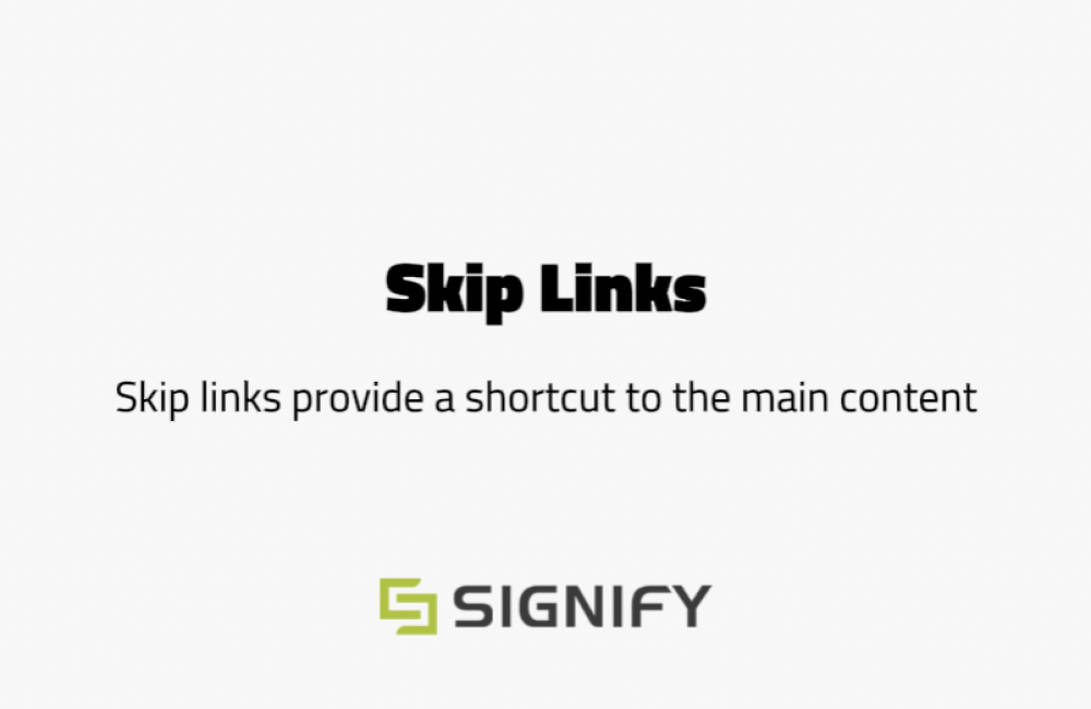Skip Links